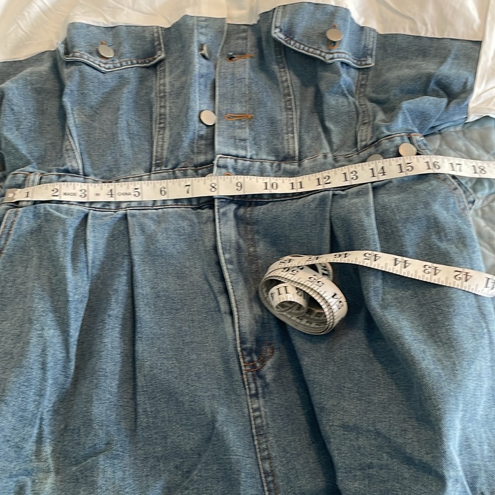 Jean and button-down jumpsuit size 1 XL from good times new with tags - Picture 8 of 10